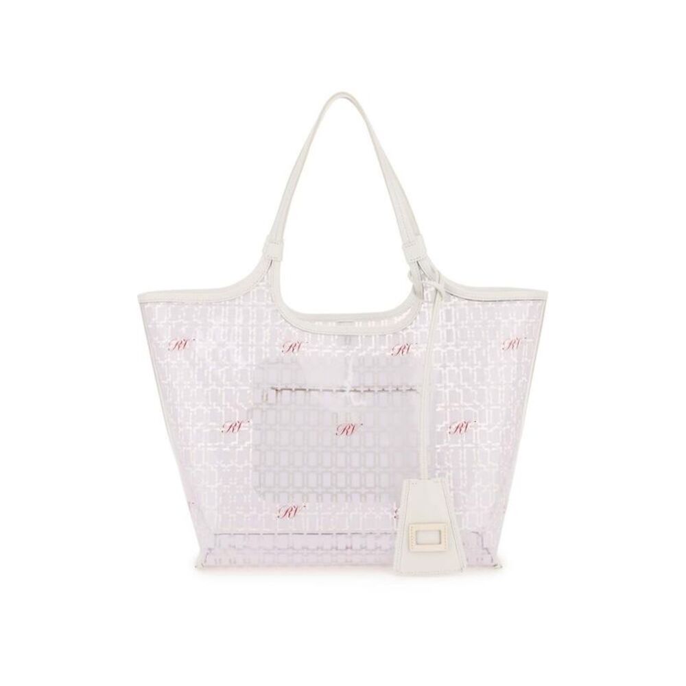 ROGER VIVIER Transparent Tote Bag with Monogram Women SILVER Handbags